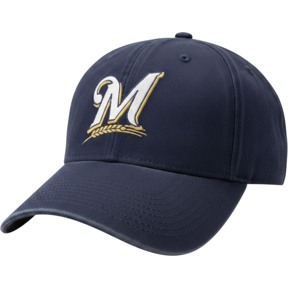 VTG Milwaukee‎ Brewers Hat Twins Enterprise MLB Baseball Cap Adjustable Navy NWT